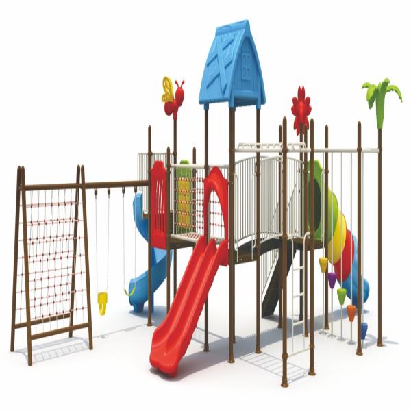 outdoor children's playground set swing & slide
