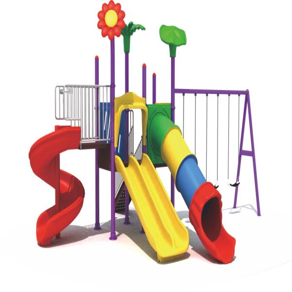 Rainbow outdoor childern playground set  swing & slide