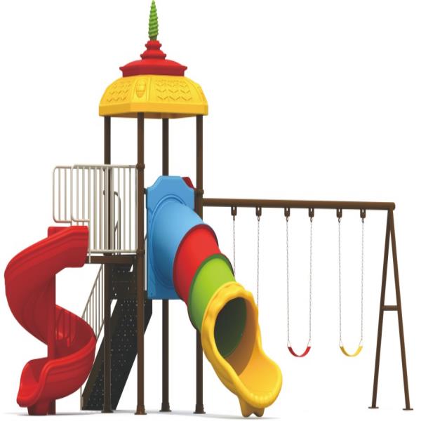 Rainbow outdoor childern playground set  swing & slide