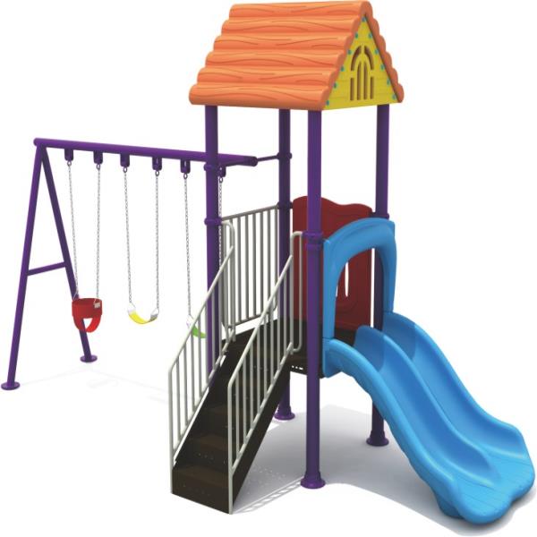 outdoor children's playground set swing & slide