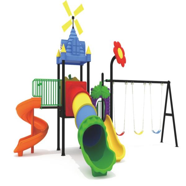 kindergarten large toys plastic climbing wall with swing for kids 