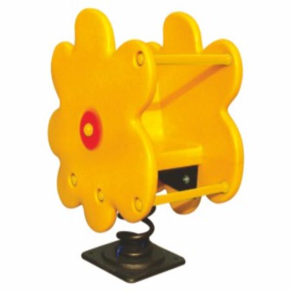 Flower shape children ride spring