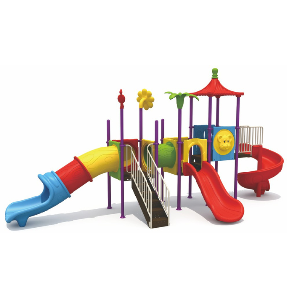 outdoor kids tube 3 slides  without swing
