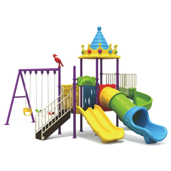 kids tube slide and swing