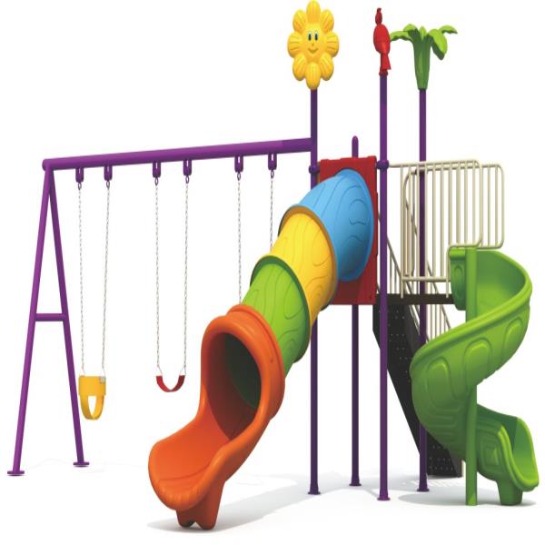 kids tube slide and swing