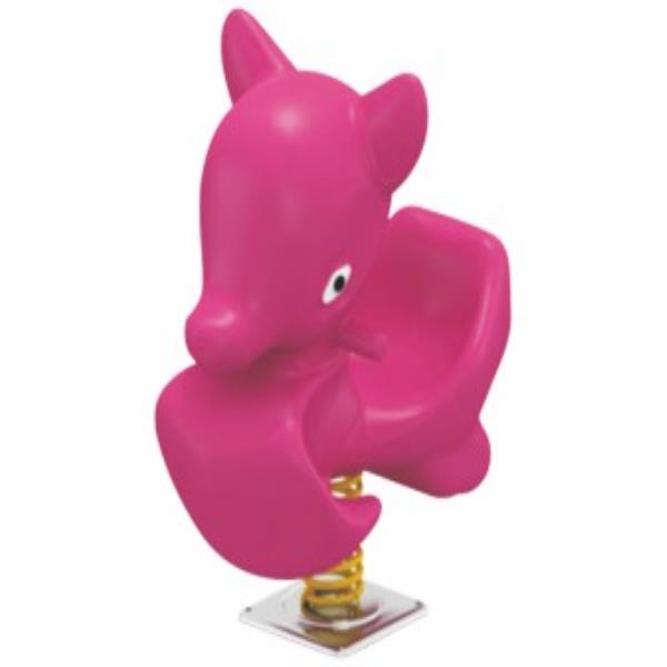 Cat shape children ride spring