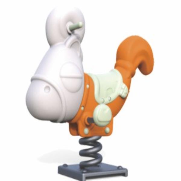 Rabit shape children ride spring