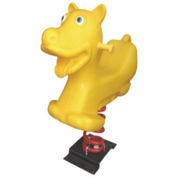 Bear shape children ride spring