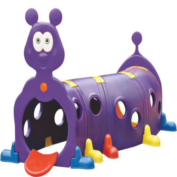 caterpillar shape tunnel with funny face 