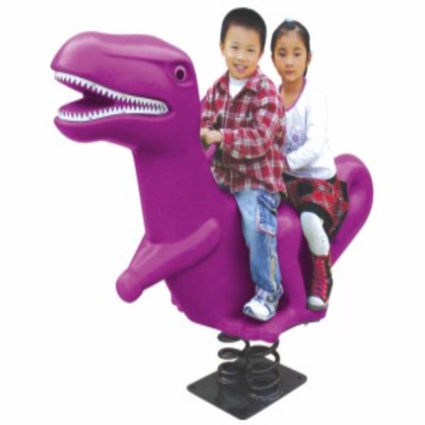 Dinosaur shape children ride spring