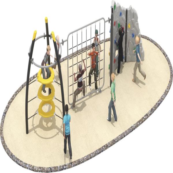 kids gym backyard rock 