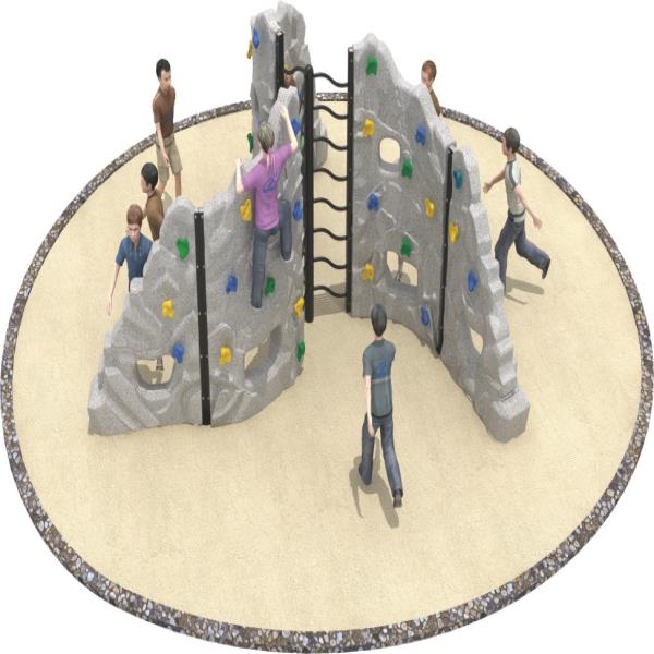 Rock climbing wall playground 