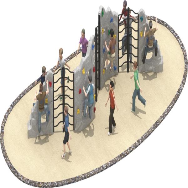 Rock climbing wall playground 
