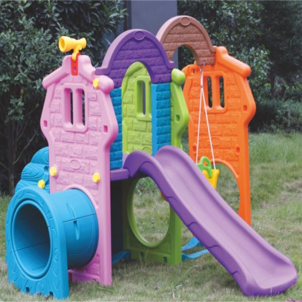 Tunnel Swing Playhouse with Slide