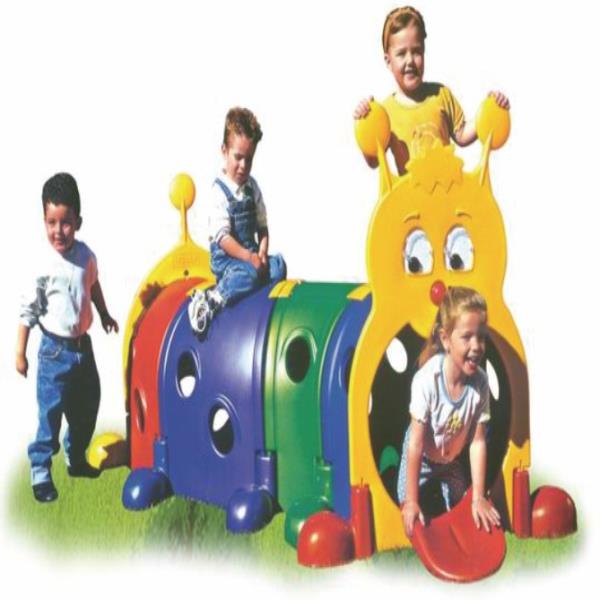 caterpillar shape tunnel with funny face