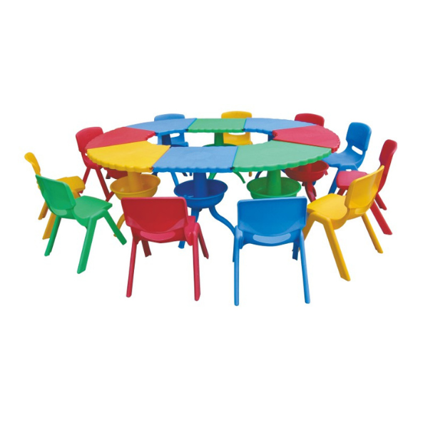 Kids multi colour plastic table set medium