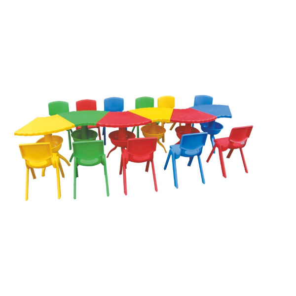 Kids multi colour plastic table set
