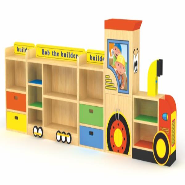 Bus Model wooden shelf for kids
